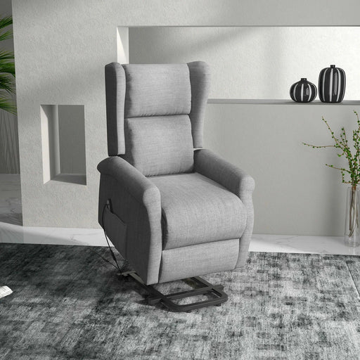 Electric Recliner Armchair for the Elderly with Remote Control - Grey - Green4Life