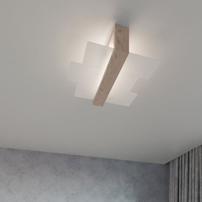 Ceiling lamp FENIKS 2 natural wood - Green4Life