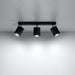 Ceiling lamp MERIDA 3 black - Green4Life