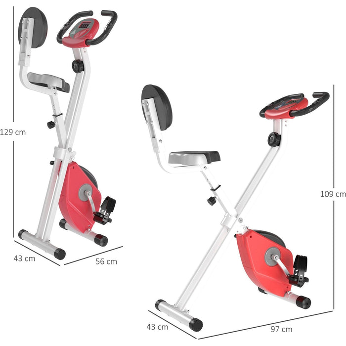 Resistance Exercise Bike with LCD Display - Red - Green4Life