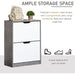 Two Drawer Shoe Cabinet - Grey/White - Green4Life