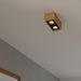 Ceiling lamp QUATRO 2 natural wood - Green4Life