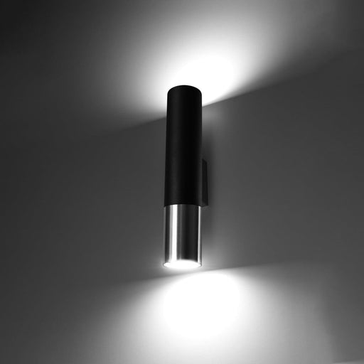 Wall lamp LOOPEZ black/chrome - Green4Life