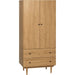 Wardrobe with 2 Drawers 80W x 52D x 180H cm - Natural - Green4Life