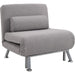 2-in-1 Foldable Single Sofa Bed & Sofa Chair with Pillow - Grey - Green4Life