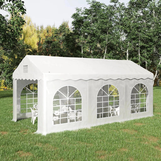 Outsunny 6x3m White Gazebo with Removable Side Walls and Windows - Green4Life