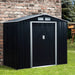 Outsunny 7 x 4 ft Lockable Metal Garden Shed with Air Vents - Dark Grey - Green4Life