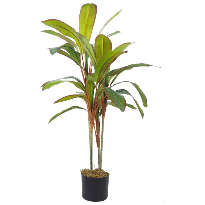 100cm Artificial Potted Dracaena Tropical Plant with Gold Metal Plater - Green4Life