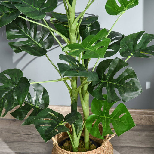 100cm Artificial Potted Monstera Decorative Plant with 21 Leaves - Outsunny - Green4Life