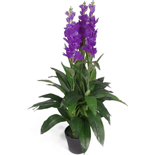100cm Cymbidium Orchid Artificial Plant – Extra Large – Purple Flowers - Green4Life