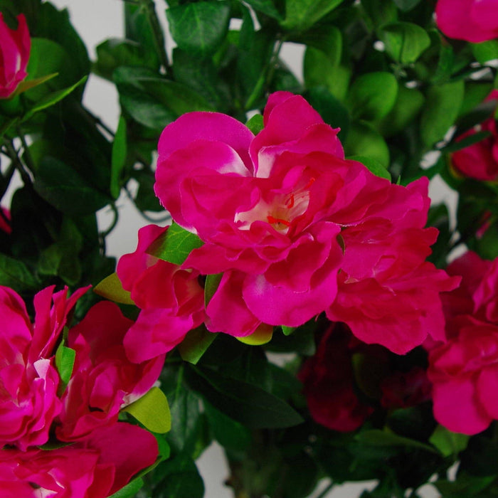 100cm Premium Artificial Azalea Pink Flowers Potted Plant - Green4Life
