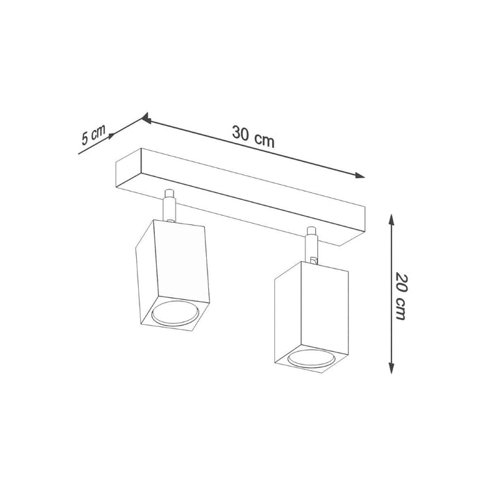 Ceiling lamp KEKE 2 oak - Green4Life