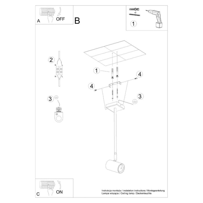 Ceiling lamp NORANO black - Green4Life