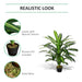 110cm Artificial Dracaena Tree Decorative Plant 40 Leaves with Pot - Outsunny - Green4Life