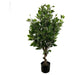 110cm Artificial Evergreen Ficus Tree Copper Planter - Green4Life