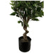 110cm Artificial Evergreen Ficus Tree Copper Planter - Green4Life