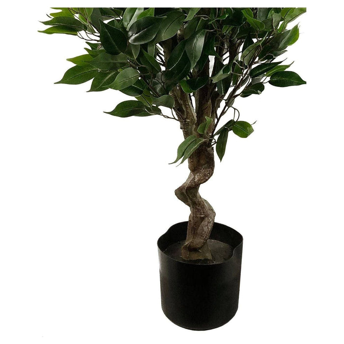 110cm Artificial Evergreen Twist Ficus Tree - Green4Life