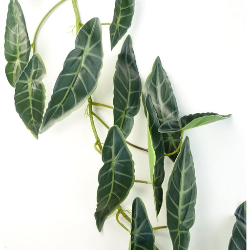 110cm Artificial Hanging Trailing Dark Green Leaf Plant - Green4Life