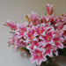 12 x 60cm Artificial Lily Stem Pink (144 Flowers) - Green4Life