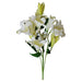 12 x 60cm Artificial Lily Stem White (144 Flowers) - Green4Life