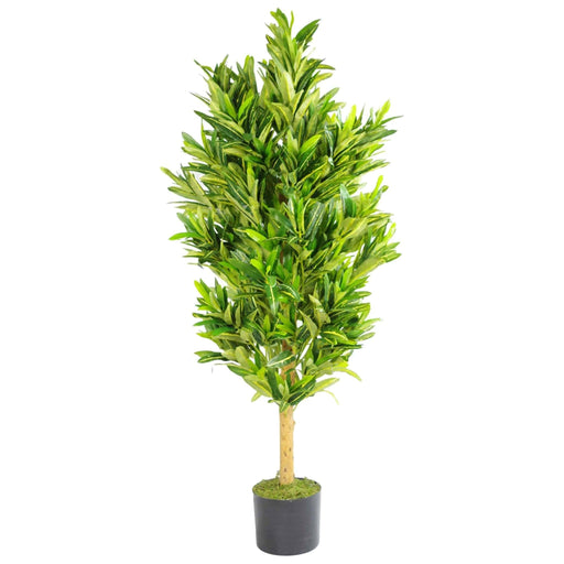 120cm (4ft) Artificial Variegated Spotted Dracaena Plant Tree Large - Green4Life