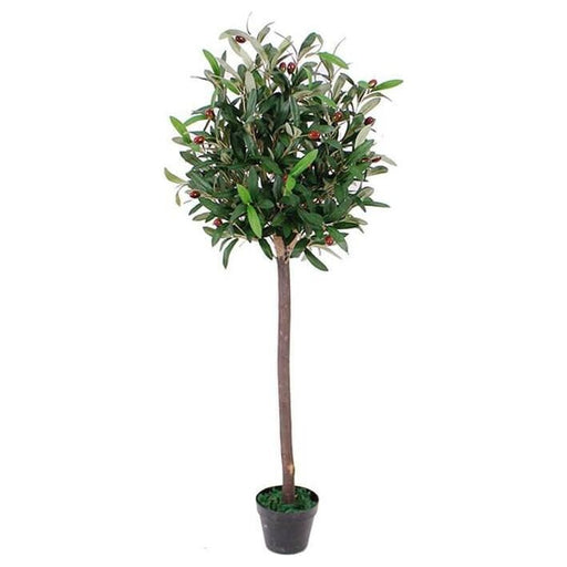 120cm Artificial Olive Bay Style Topiary Fruit Tree - Green4Life