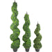 120cm Boxwood Tower Artificial Topiary Tree Spiral with Metal Top - Green4Life