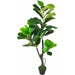 120cm Fiddle Fig Artificial Tree / Ficus Lyrata - Large - Green4Life