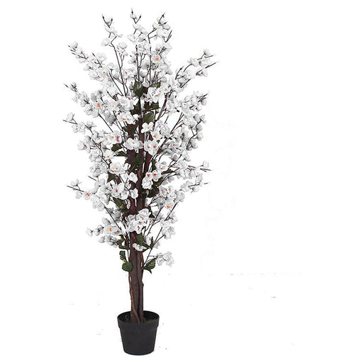 120cm White Blossom Artificial Tree - Green4Life