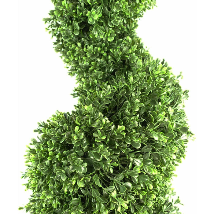 125cm UV Resistant Plastic Boxwood Spiral Tree - Green4Life