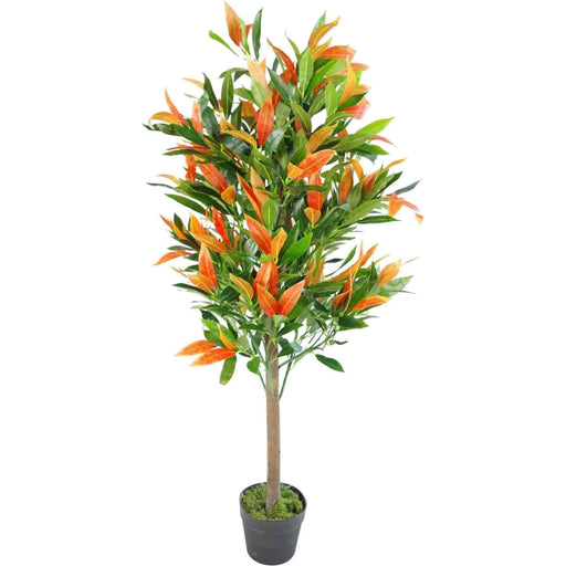 130cm Red & Green Ficus Artificial Tree - Green4Life