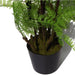 150cm Artificial Natural Moss Base Fern Foliage Plant with Silver Metal Plater - Green4Life