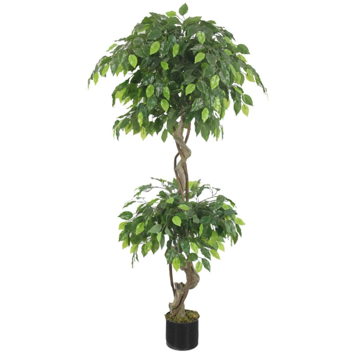 150cm Twisted Artificial Ficus Tree - Green4Life