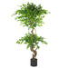 150cm Twisted Trunk Artificial Japanese Fruticosa Ficus Tree Black Planter - Green4Life