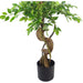 150cm Twisted Trunk Artificial Japanese Fruticosa Ficus Tree Copper Planter - Green4Life