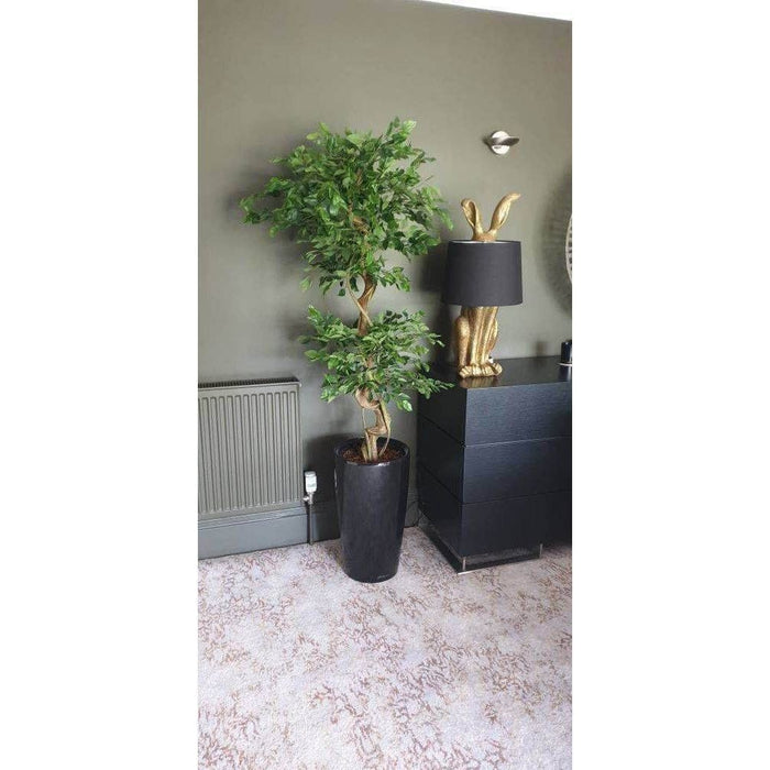 150cm Twisted Trunk Artificial Japanese Fruticosa Style Ficus Tree - Green4Life