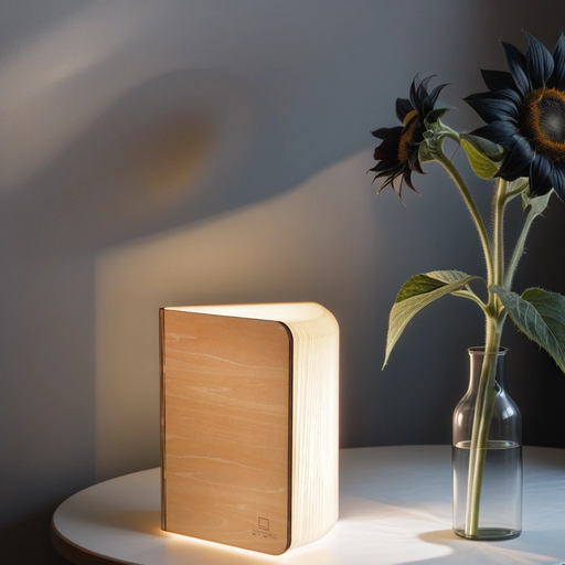 Large Natural Maple Wood Smart Book Light - Green4Life