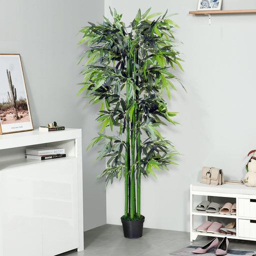 180cm Artificial Bamboo Tree Plant in A Pot - Outsunny - Green4Life