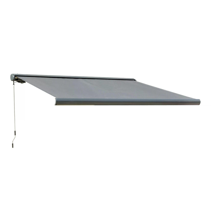 3x2.5m Grey Electric Awning with LED Ambiance & Remote Control - Outsunny - Green4Life