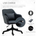 Vinsetto PU Leather Office Chair with Rechargeable Electric Massage Pillow - Dark Blue - Green4Life