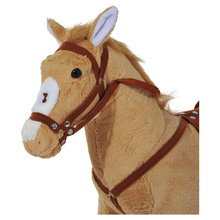 Childrens Plush Standing Pony with Neigh Sound - Beige - Green4Life