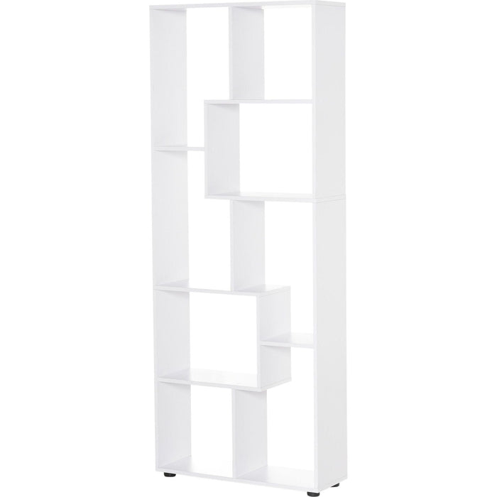 8-Tier Freestanding Bookshelf with Melamine Surface - White - Green4Life