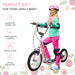 Scooter for Kids with Adjustable Handlebar, Dual Brakes & Kickstand, for Ages 5+ Years - Pink - Green4Life