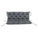 2 Seater Cushion with Ties 110L x 120W cm - Dark Grey - Outsunny - Green4Life