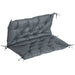 2 Seater Cushion with Ties 98L x 100W cm - Dark Grey - Outsunny - Green4Life