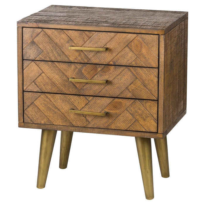 Mayfair 3 Drawer Bedside Table - Green4Life