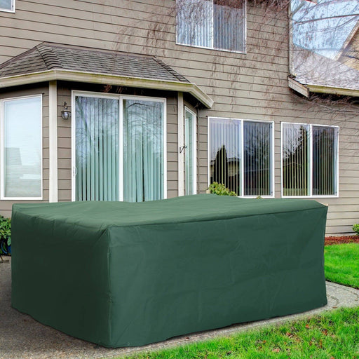 210L x 140W x 80Hcm Protective Furniture Cover UV Resistant and Waterproof - Green - Outsunny - Green4Life