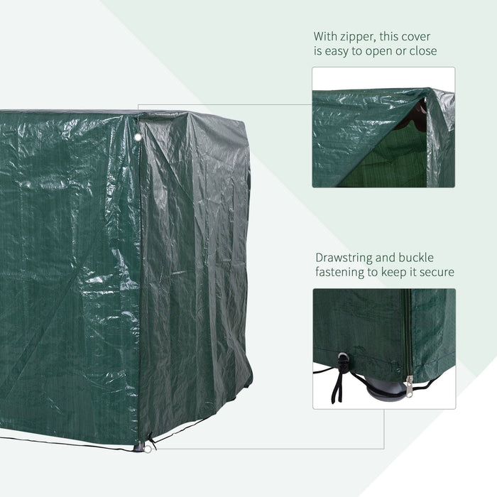215L x 155W x 150H (cm) Waterproof and UV Resistant Swing Chair Cover - Dark Green - Outsunny - Green4Life