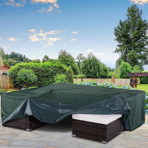 230L x 230W x 70Hcm Large Garden Furniture Set Cover Waterproof - Green - Outsunny - Green4Life