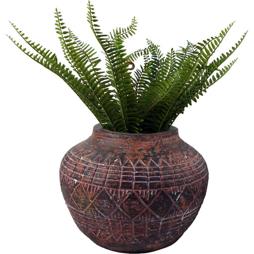 23cm x 30cm Large Aztec Vase Planter - Green4Life